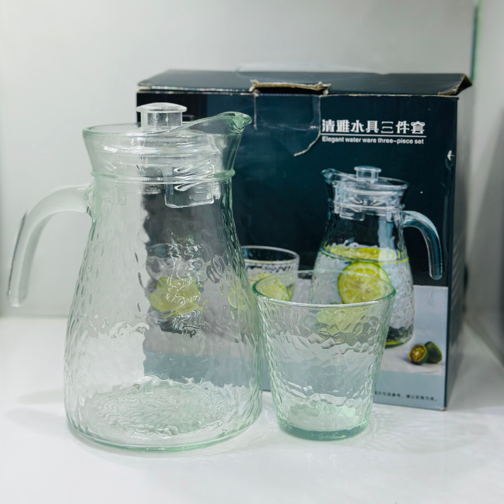 Avani Product Glass Jug and 2 Cups ( 3 pcs set )